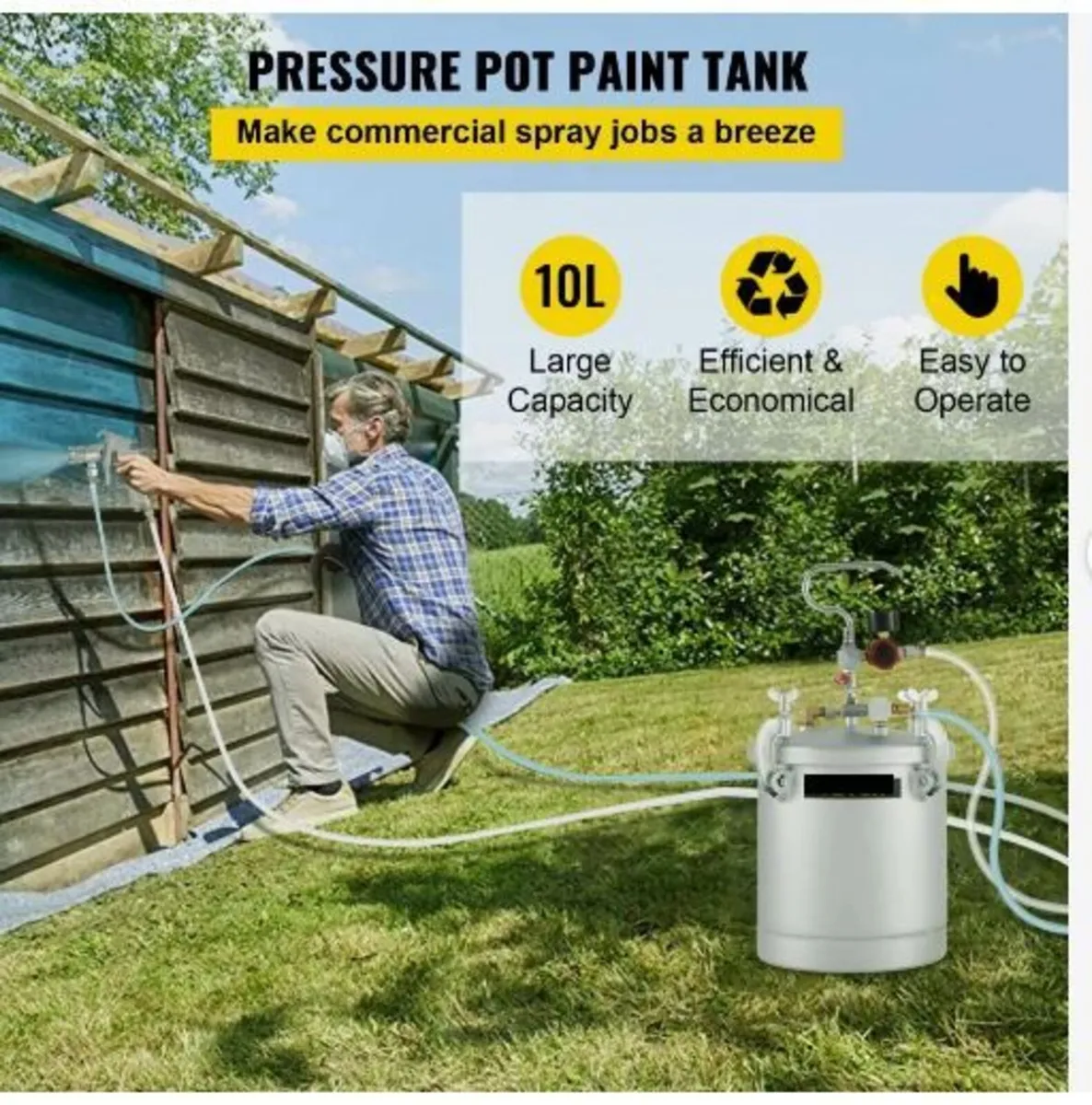 Commercial Paint Pressure Tank 2.5 Gallons - Image 2