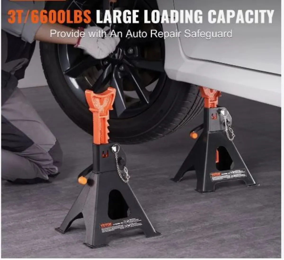 Jack Stands, 3 Ton (2,721.6 kg) Capacity - Image 3