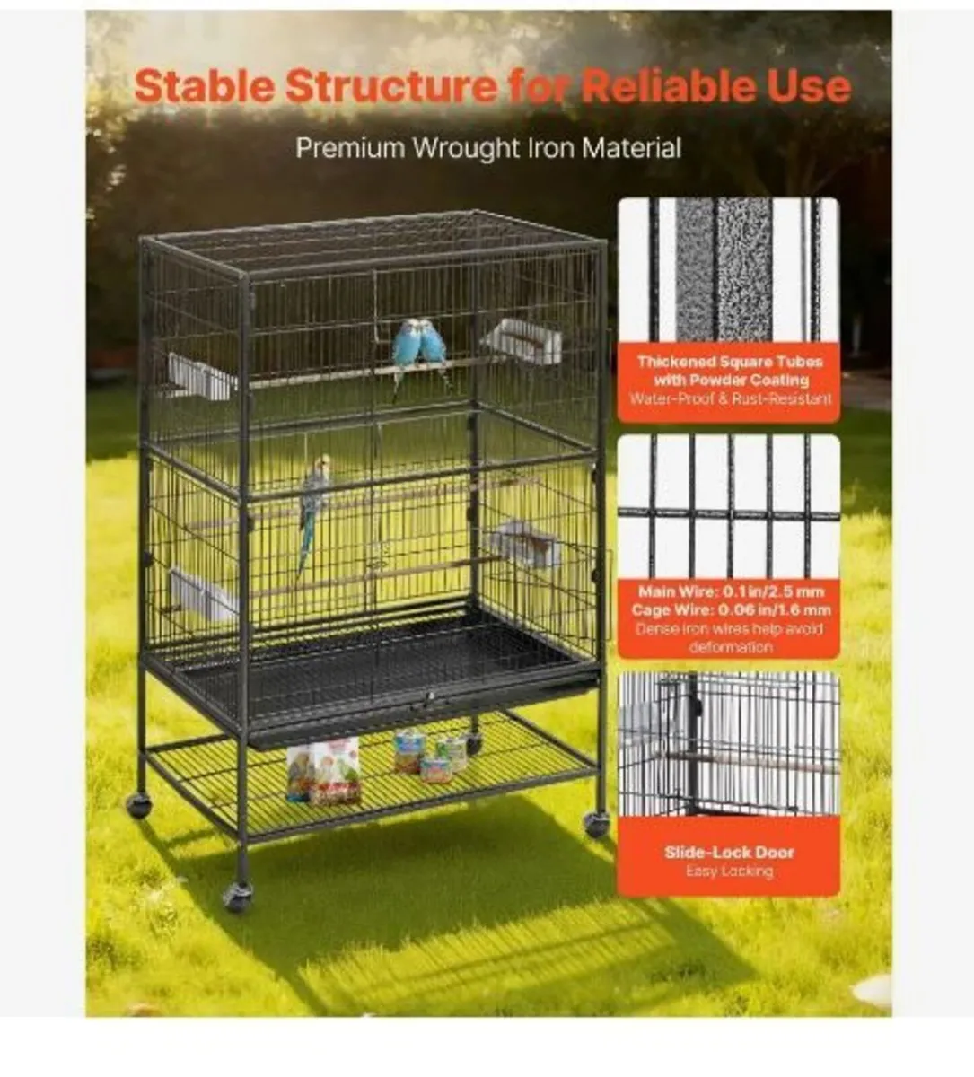 Bird Cage, 800 x 520 x 1320mm - Image 4