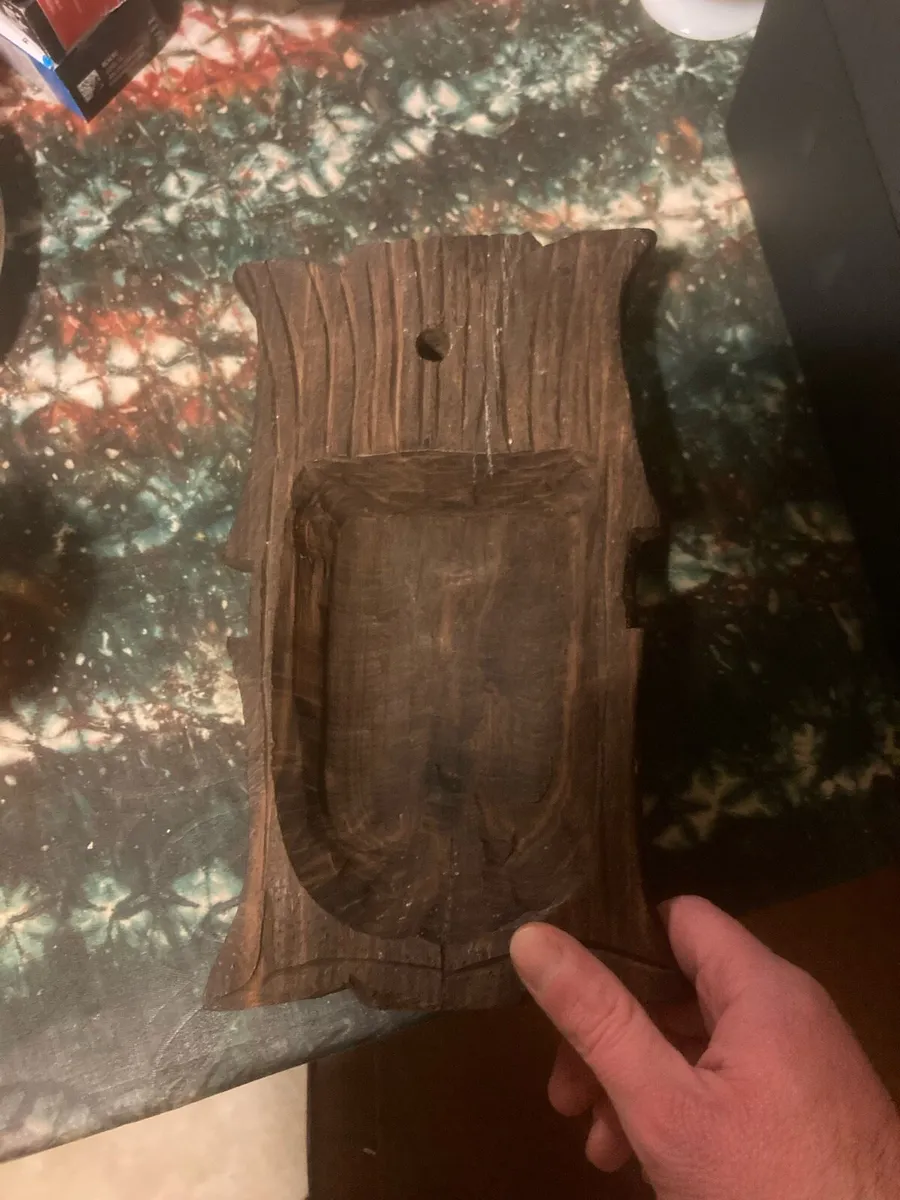 Ebony wooden hand craved mask free postage - Image 3