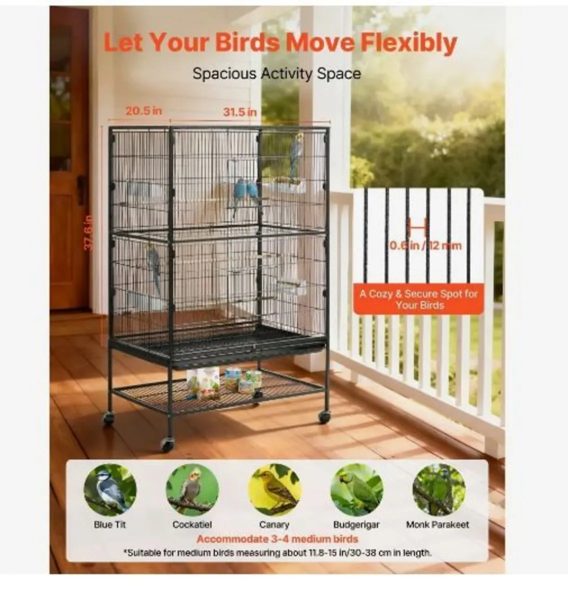 Bird Cage, 800 x 520 x 1320mm - Image 2