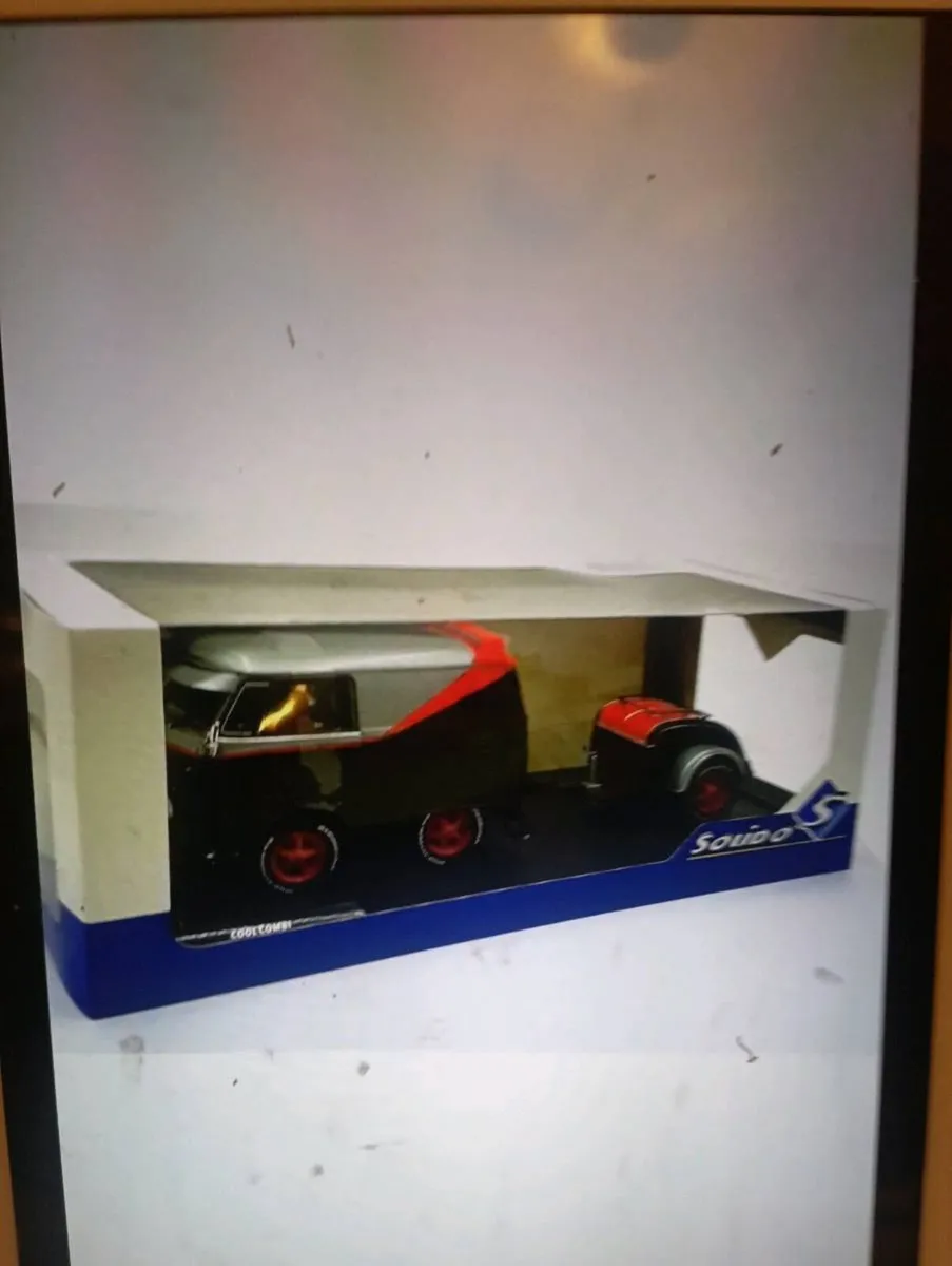 SOLIDO 1-18 SCALE -2024  VW & TEAREDROP  CARAVAN - Image 1
