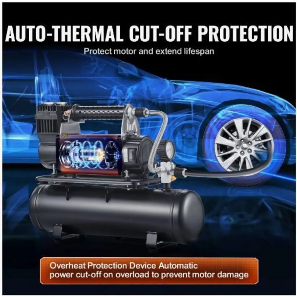 12V Heavy Duty Air Compressor - Image 2