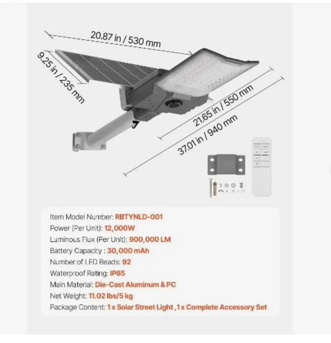 12000W Solar Street Light Outdoor - Image 4