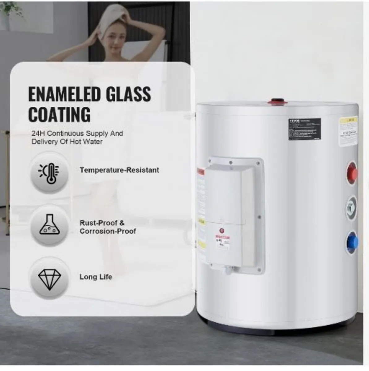 Electric Water Heater, 10 Gallon - Image 3