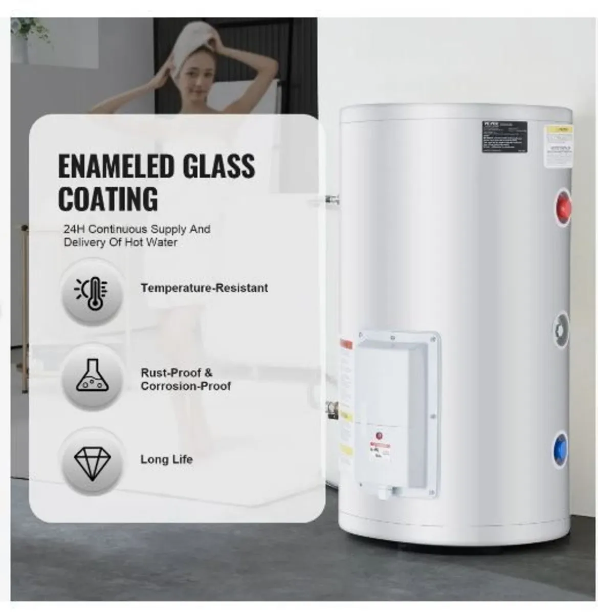Electric Water Heater, 18 Gallon - Image 1