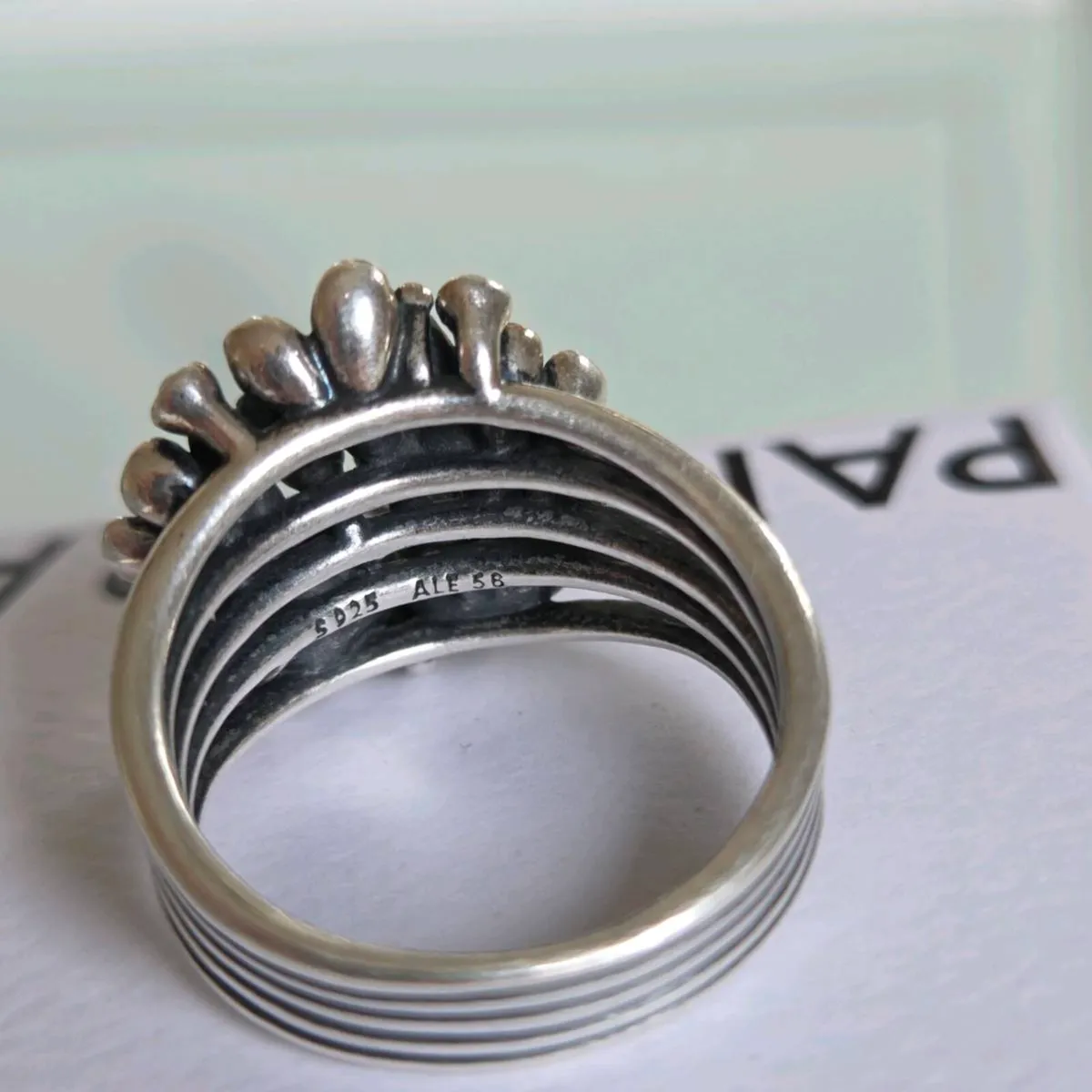 Pandora cherry blossom bouquet ring Size 56 - Image 3