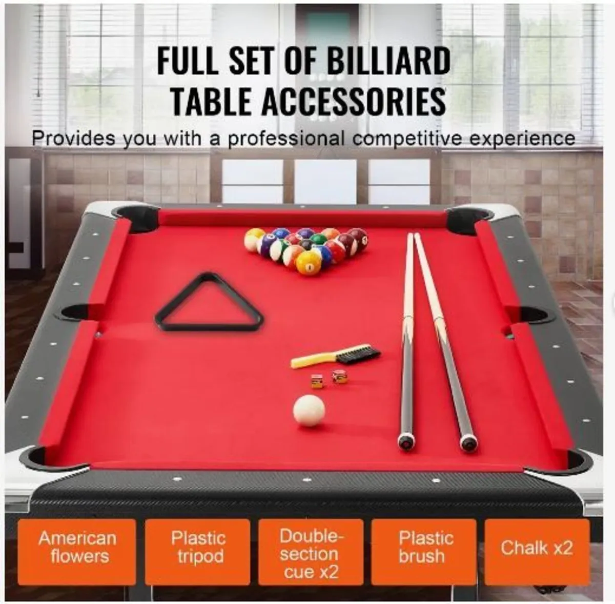 Pool Table, 183cm Portable Billiards Tables - Image 2