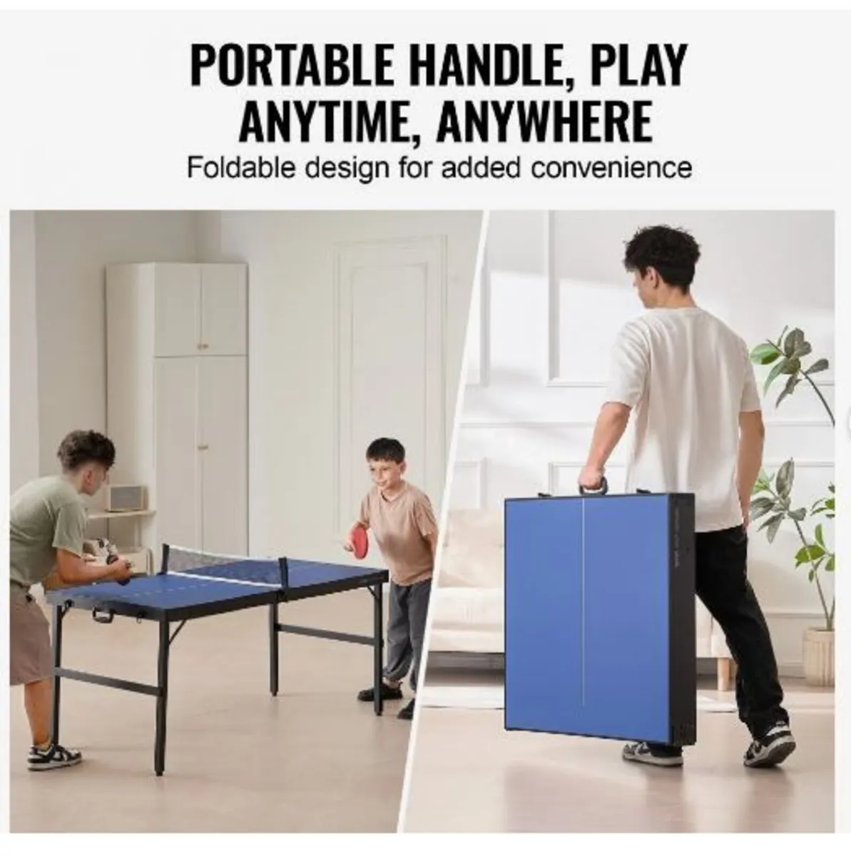 Ping Pong Table, Mid-Size Table Tennis - Image 4