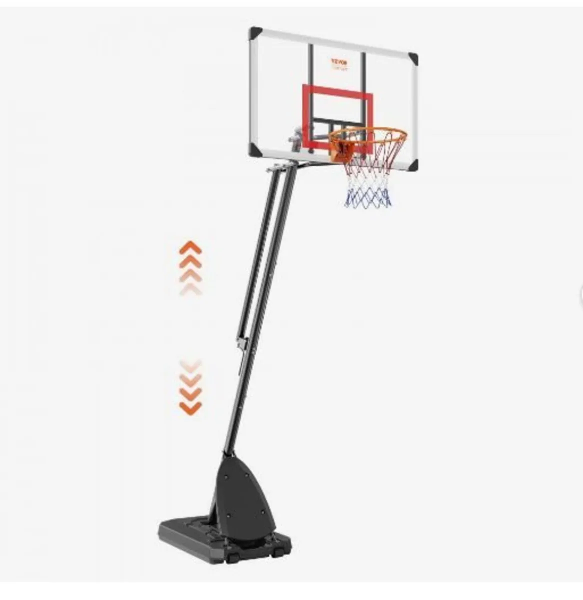 Basketball Hoop, 7.6-10 ft Adjustable Height - Image 1