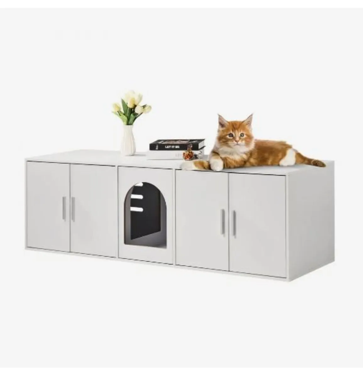 Cat Litter Box Enclosure Wooden Litter Box - Image 4