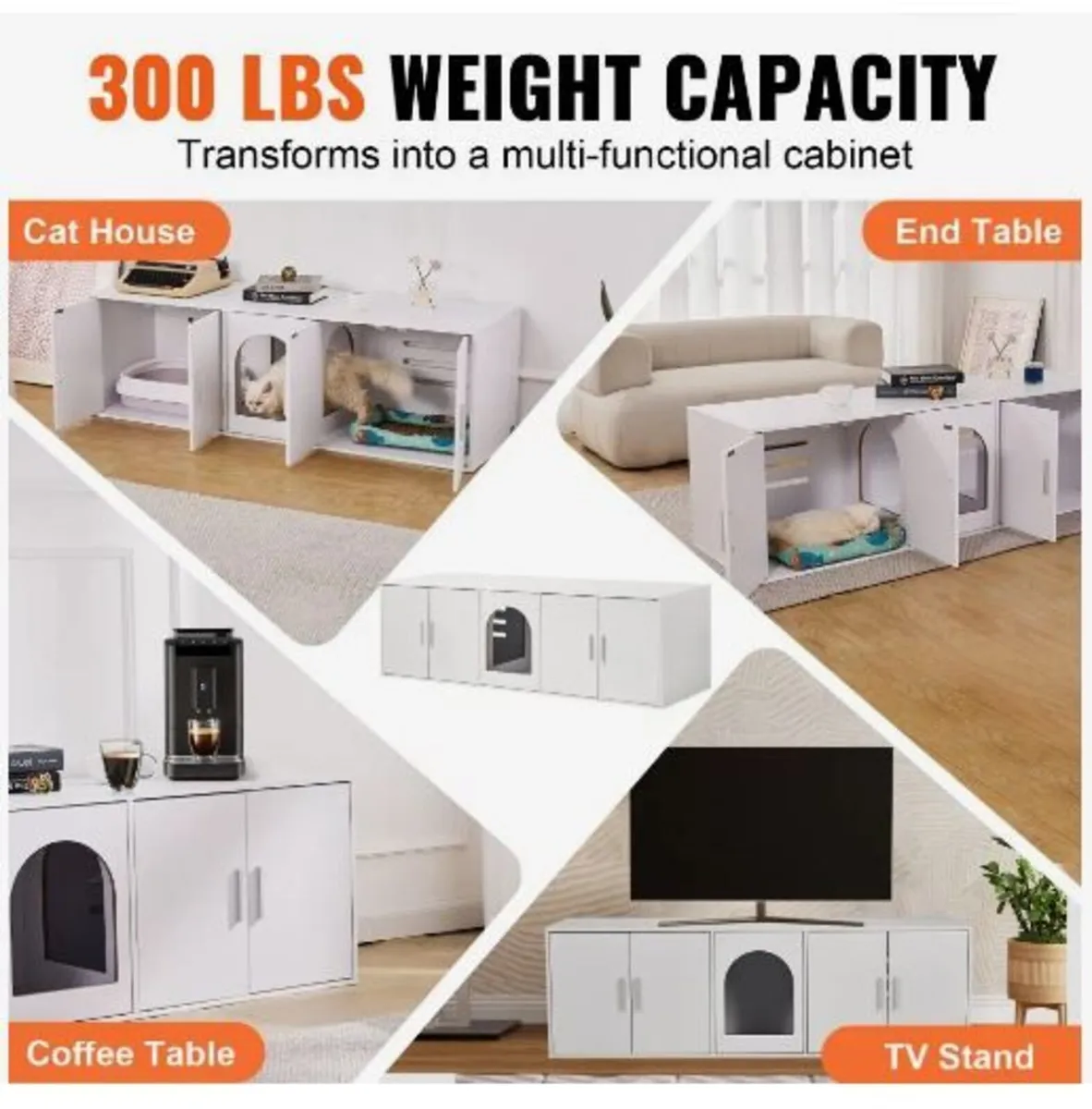 Cat Litter Box Enclosure Wooden Litter Box - Image 1