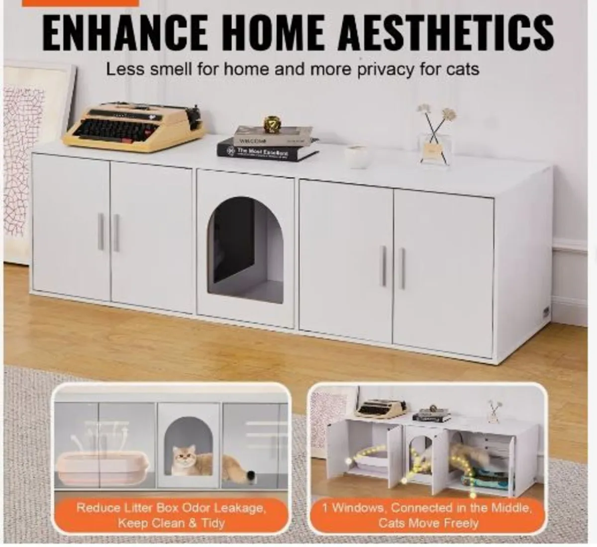 Cat Litter Box Enclosure Wooden Litter Box - Image 2