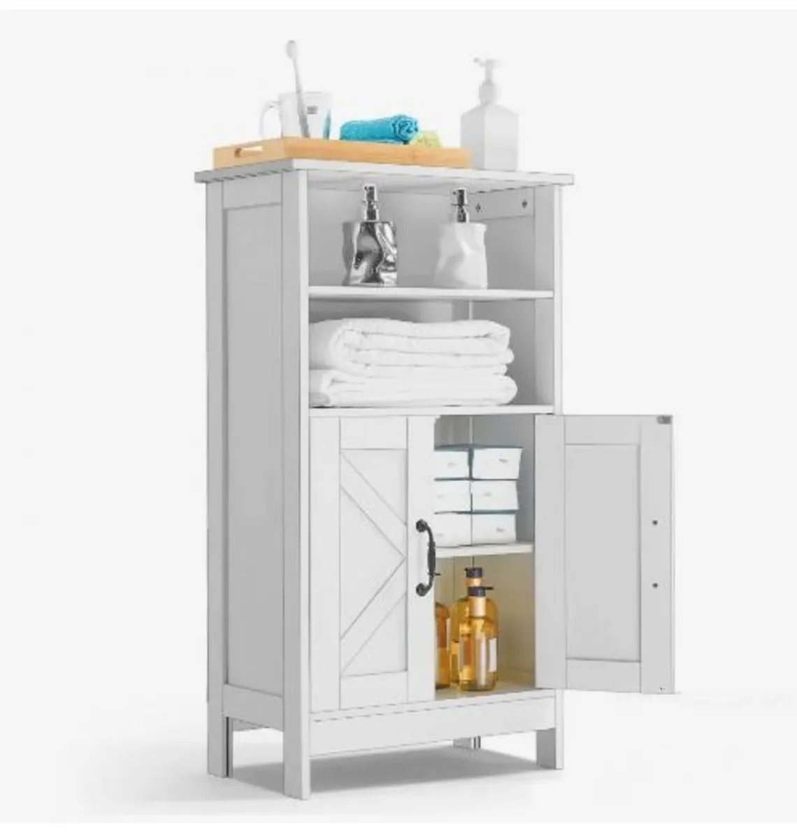 Bathroom Floor Cabinet, 4-Tier - Image 1