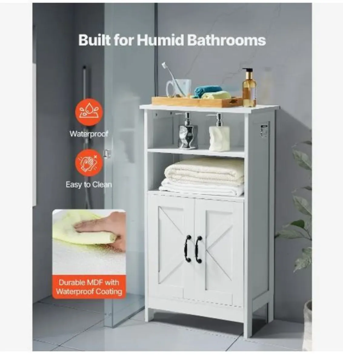 Bathroom Floor Cabinet, 4-Tier - Image 2