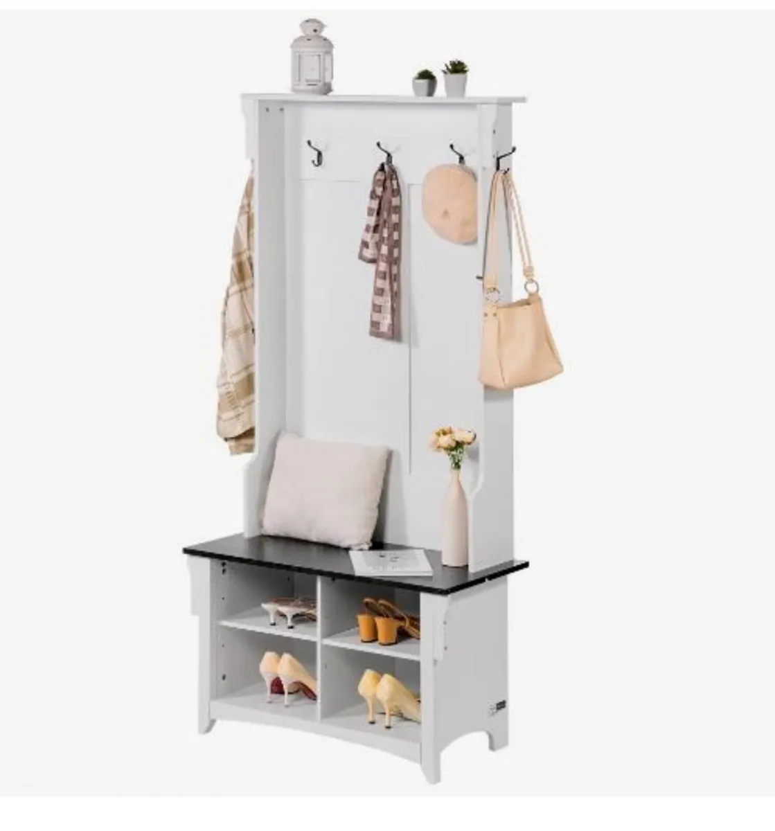 Hall Tree, Wooden Hall Tree - Image 2