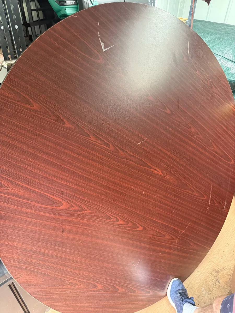 6 x 5ft round wood folding function wedding tables - Image 3