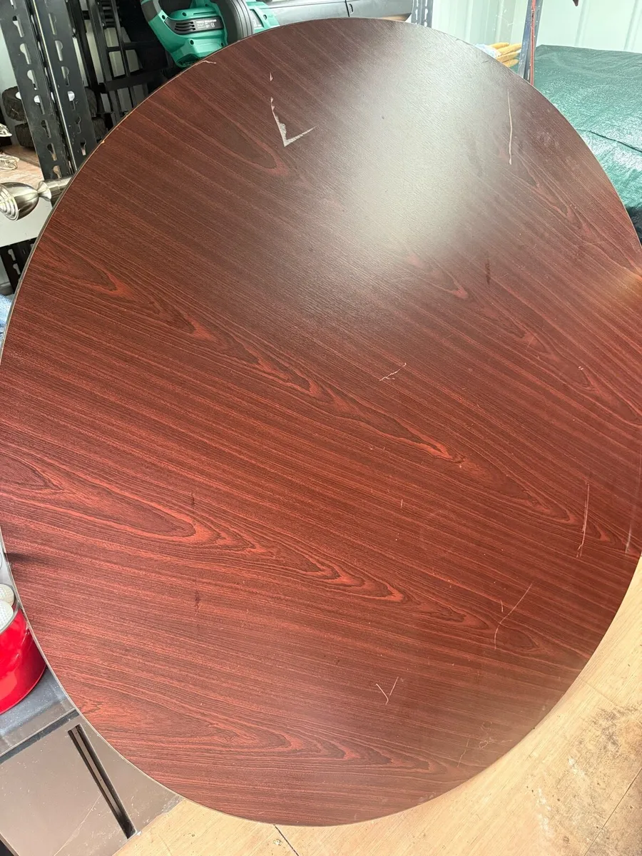 6 x 5ft round wood folding function wedding tables - Image 4