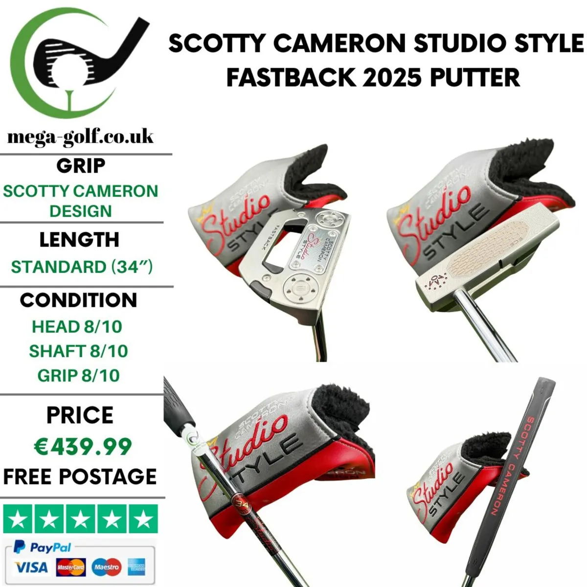 Scotty Cameron Studio Style Fastback 2025 Putter - Image 1