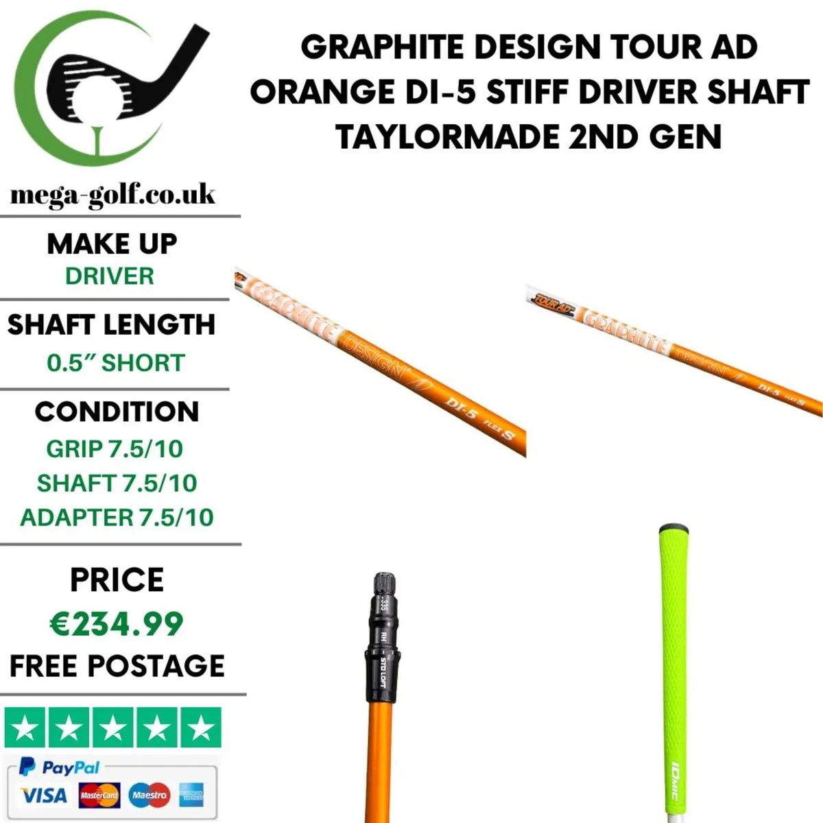 Graphite Design Tour AD Orange DI-5 Stiff Driver - Image 1