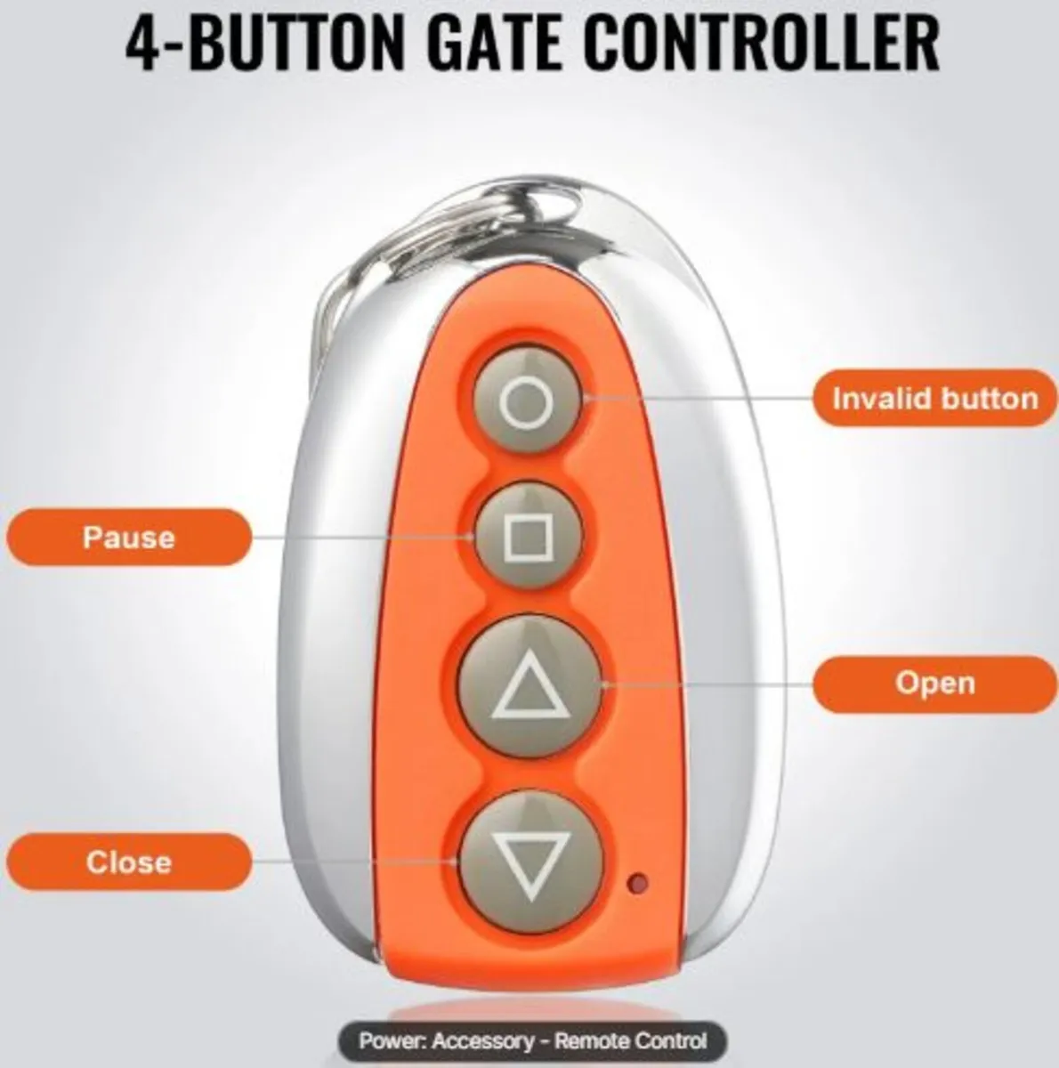 Sliding Gate Opener Remote, 40 Meters Range, 4- - Image 3
