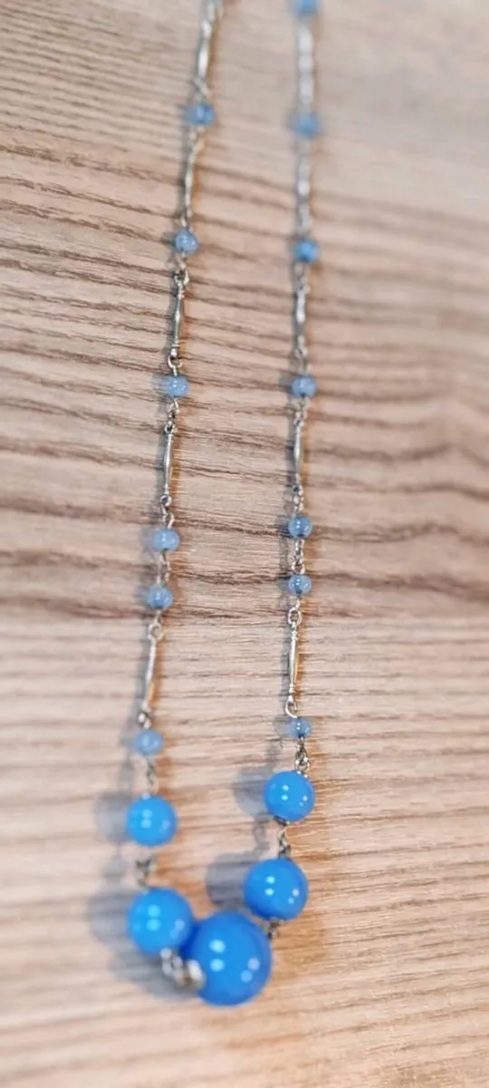 Vintage glass necklace - Image 1