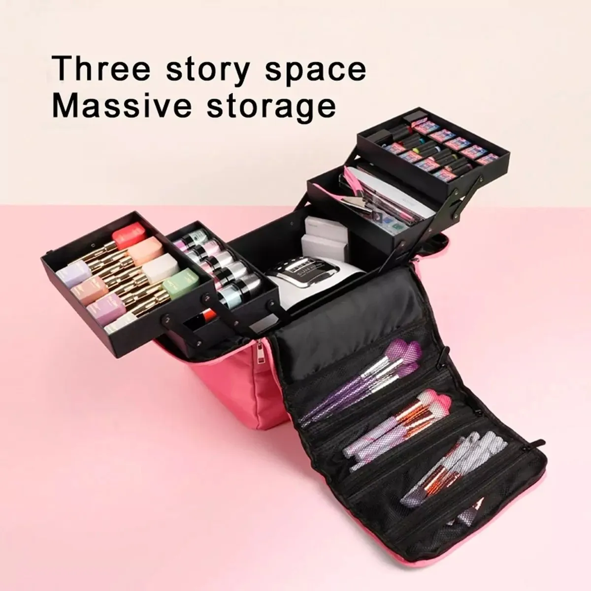 Cosmetic Bag Beauty Case Portable Suitcase Box - Image 4