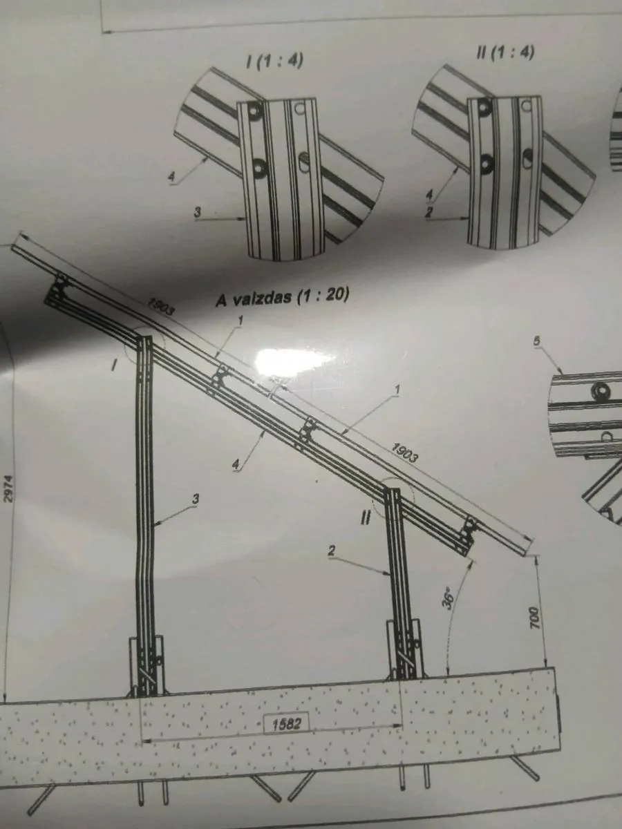 Ground mounting frame tree system 22panels - Image 1