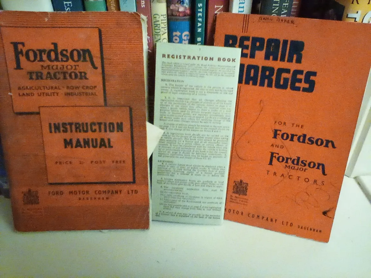 Vintage fordson major books - Image 1