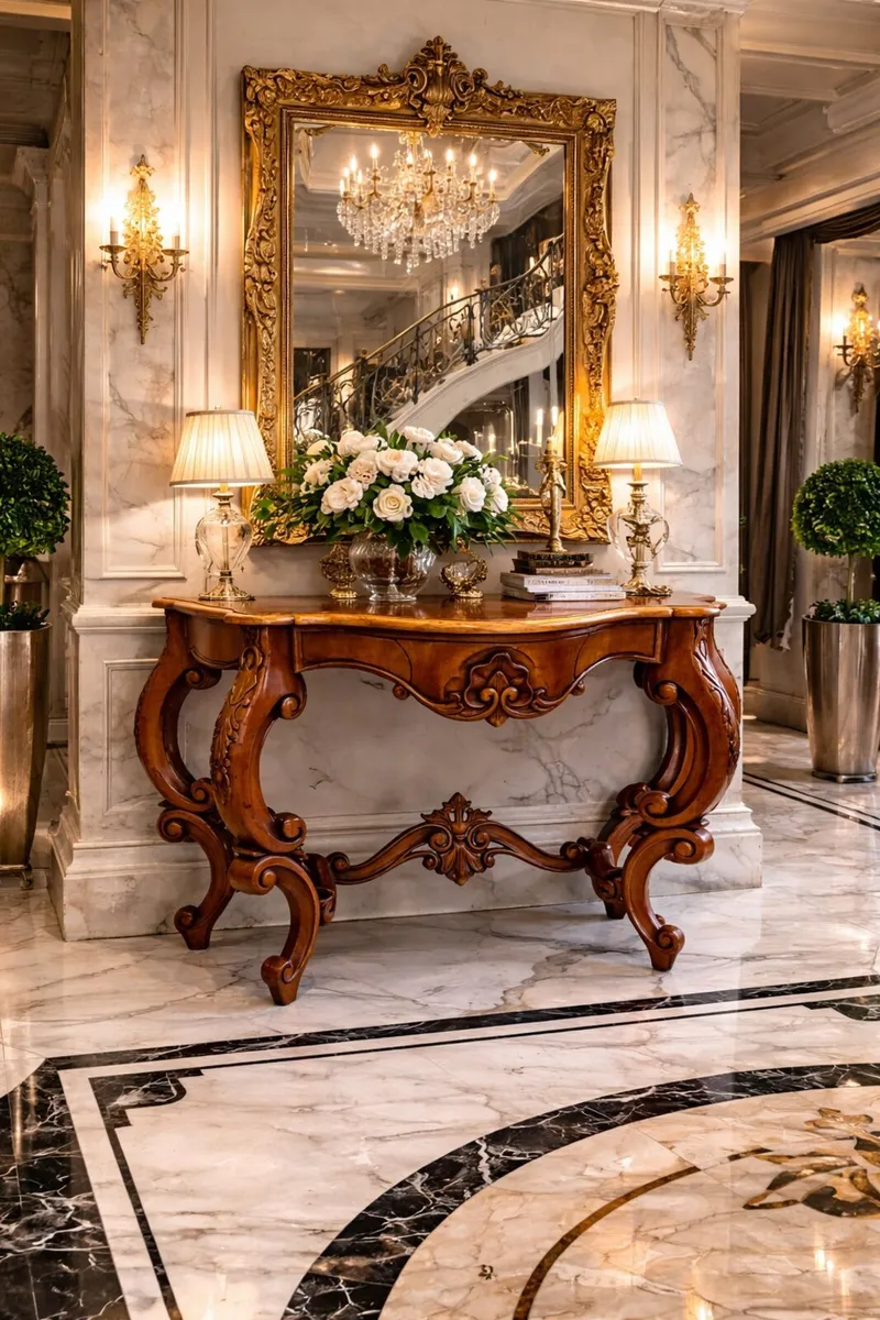 French Rococo/ Louis XV Style Console Table - Image 1