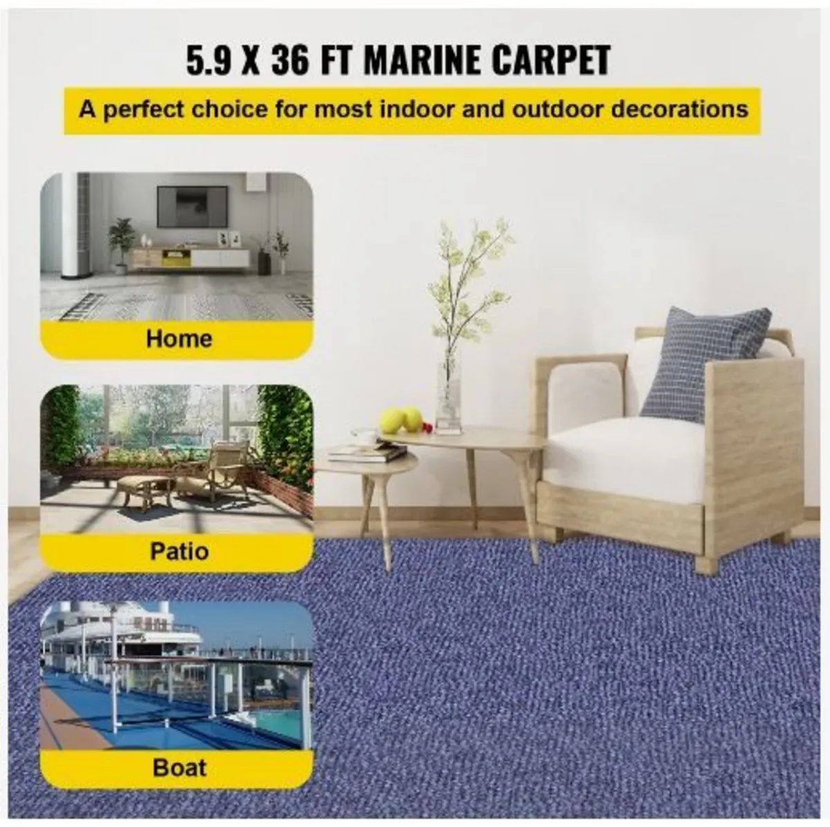 Indoor Outdoor Rug Carpet 5.9x36ft Outdoor - Image 2