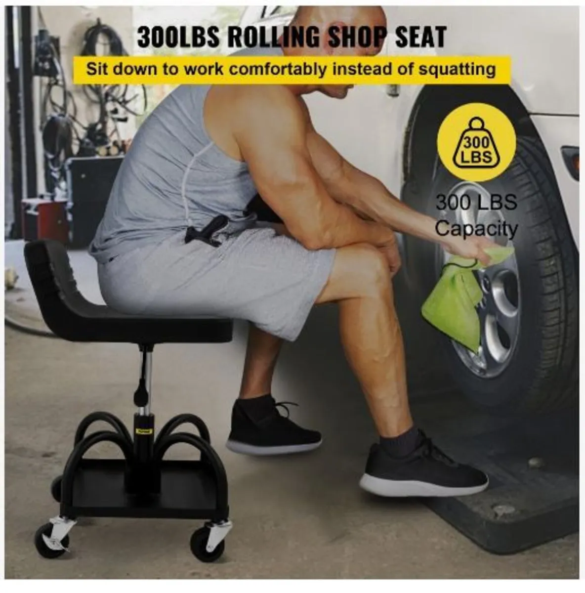 Rolling Garage Stool - Image 2