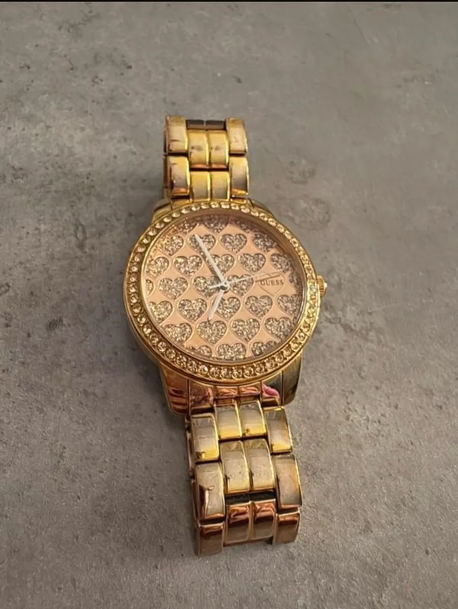Guess Rose Gold Watch Barely Used - Image 1