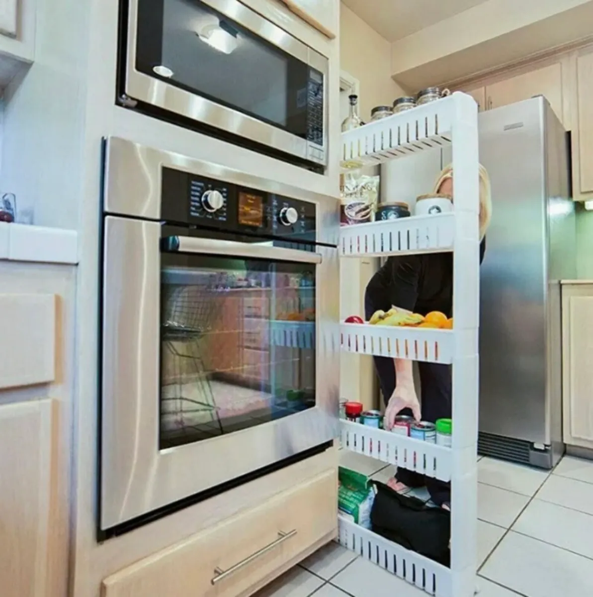 Slide Out Kitchen Trolley Rack 3/5 Shelves - Image 2