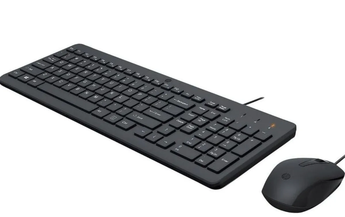 HP 150 Wired Mouse & Keyboard Combo, USB-A, black - Image 1