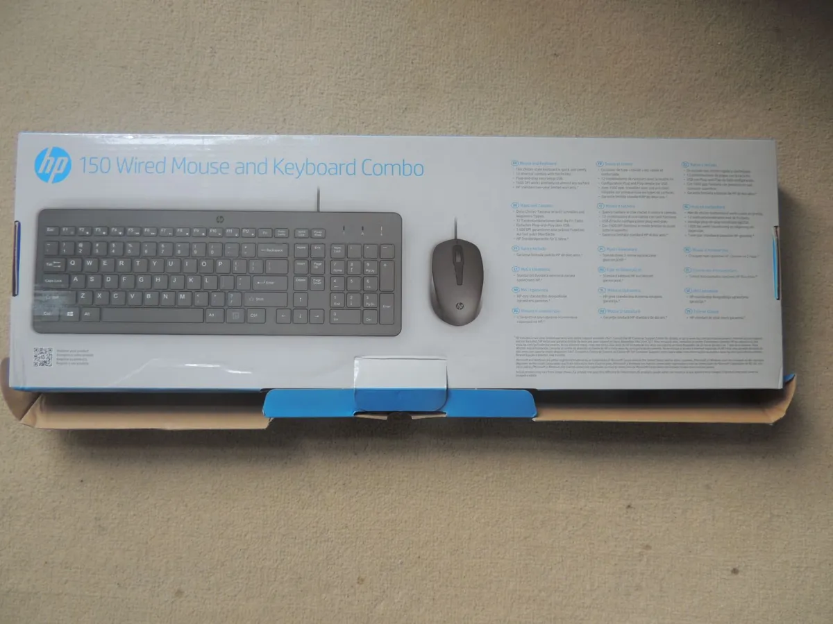 HP 150 Wired Mouse & Keyboard Combo, USB-A, black - Image 4