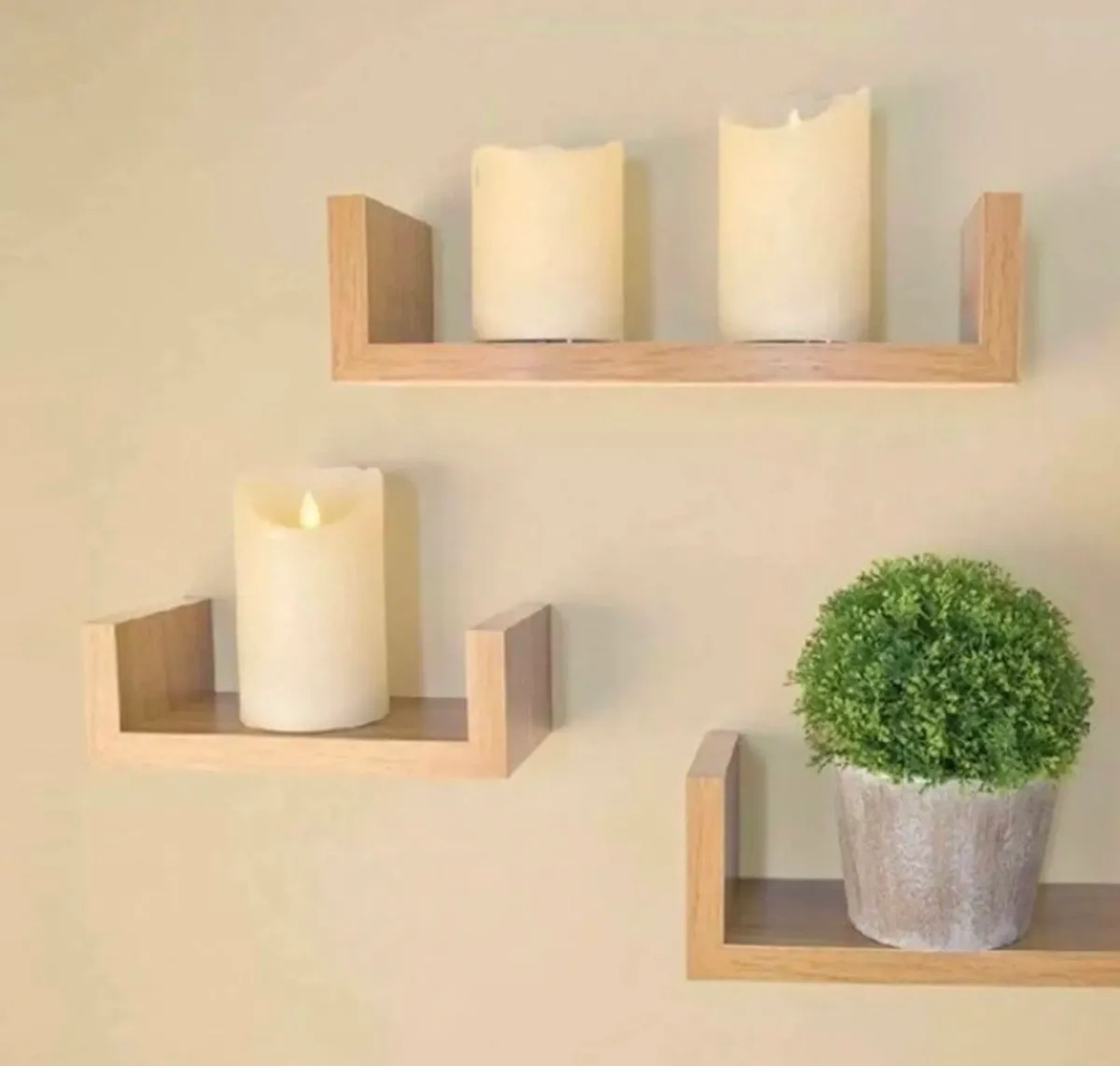 3 x U Shape shelves Floating Wall Shelves NEW - Image 2