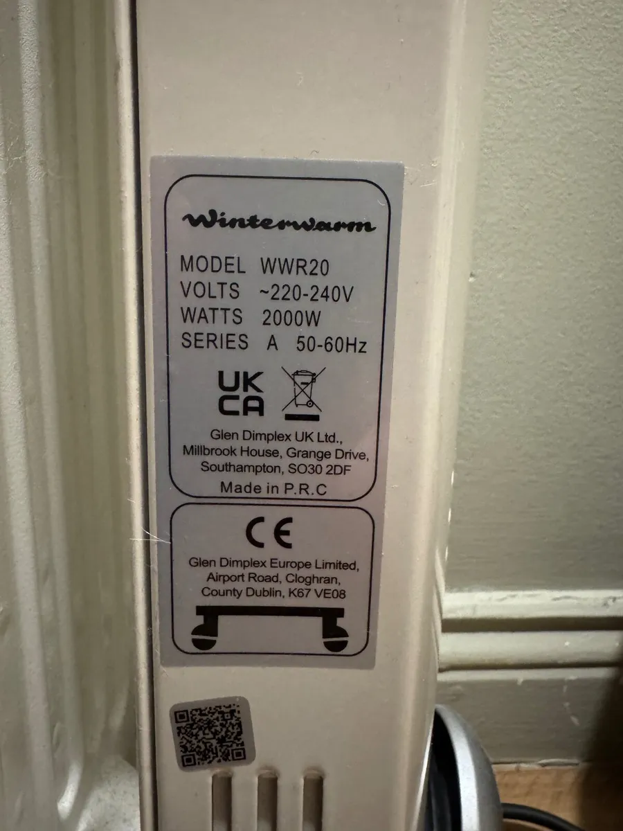 Winterwarm 2kW Oil Radiator WWR20 - Image 1