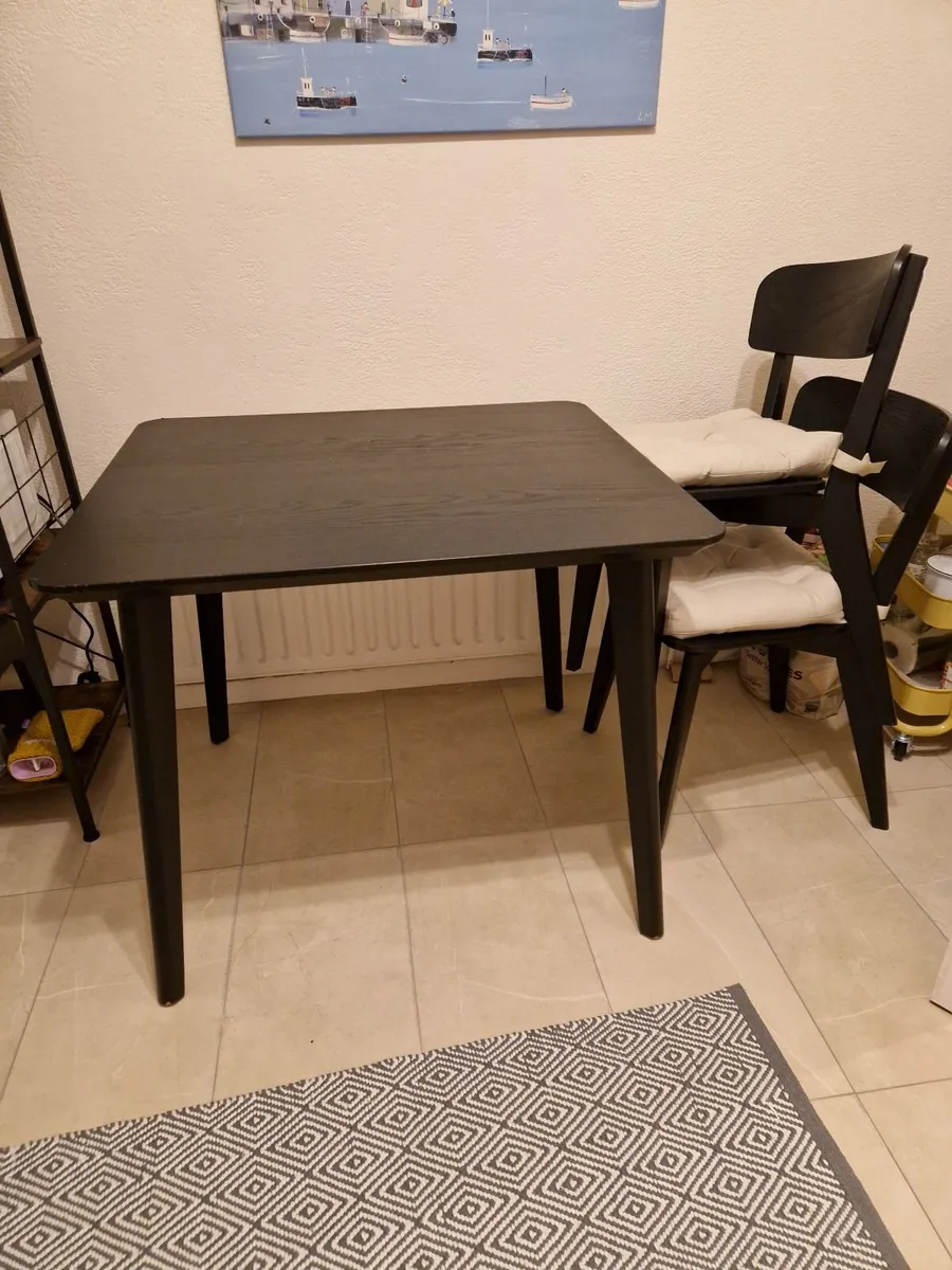 Ikea table and two chairs - Image 1