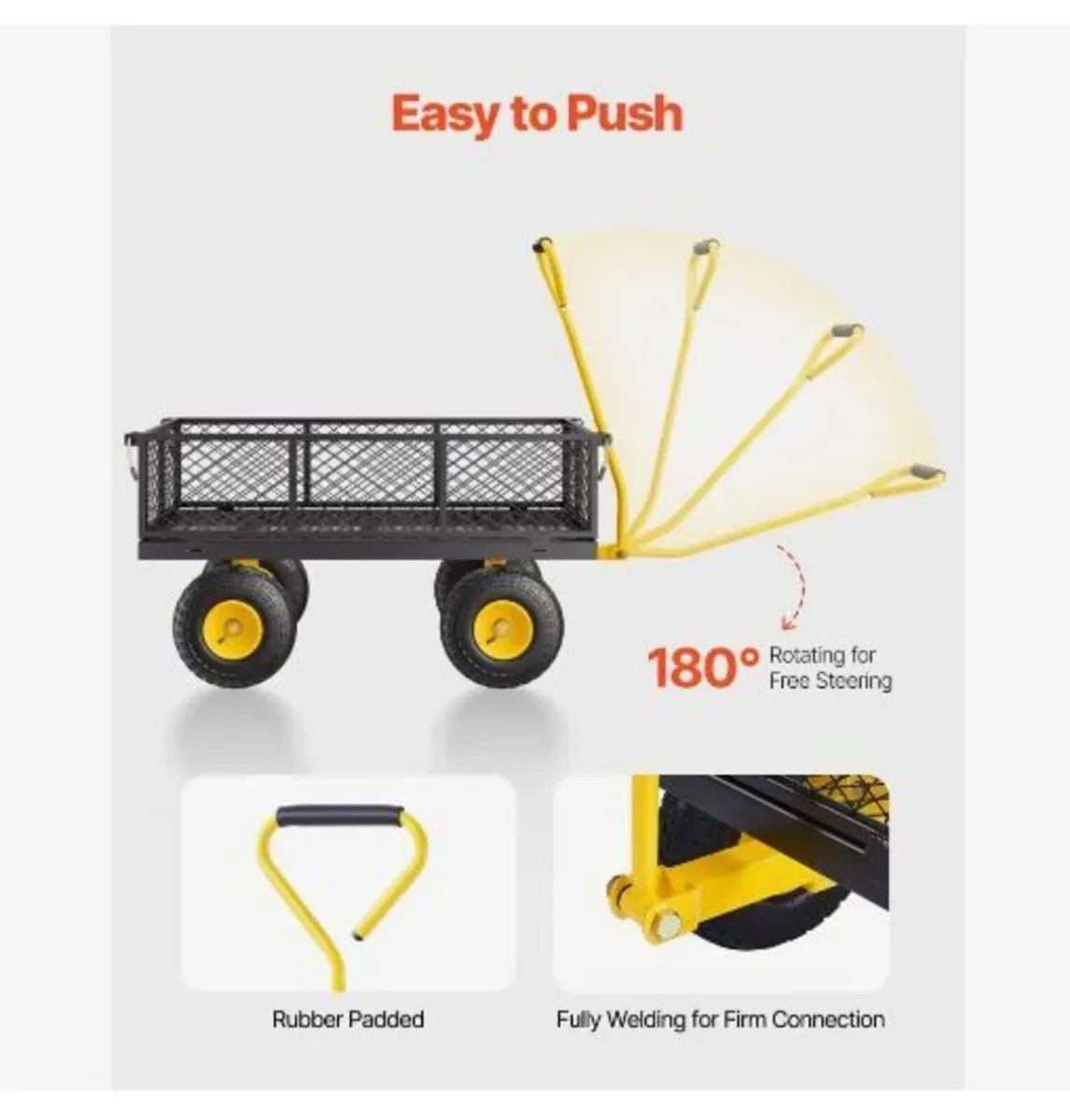 900 Lbs Heavy Duty Steel Garden Cart - Image 4