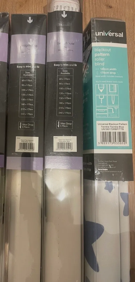 Blinds (x3) - blackout cut to measure - Image 2