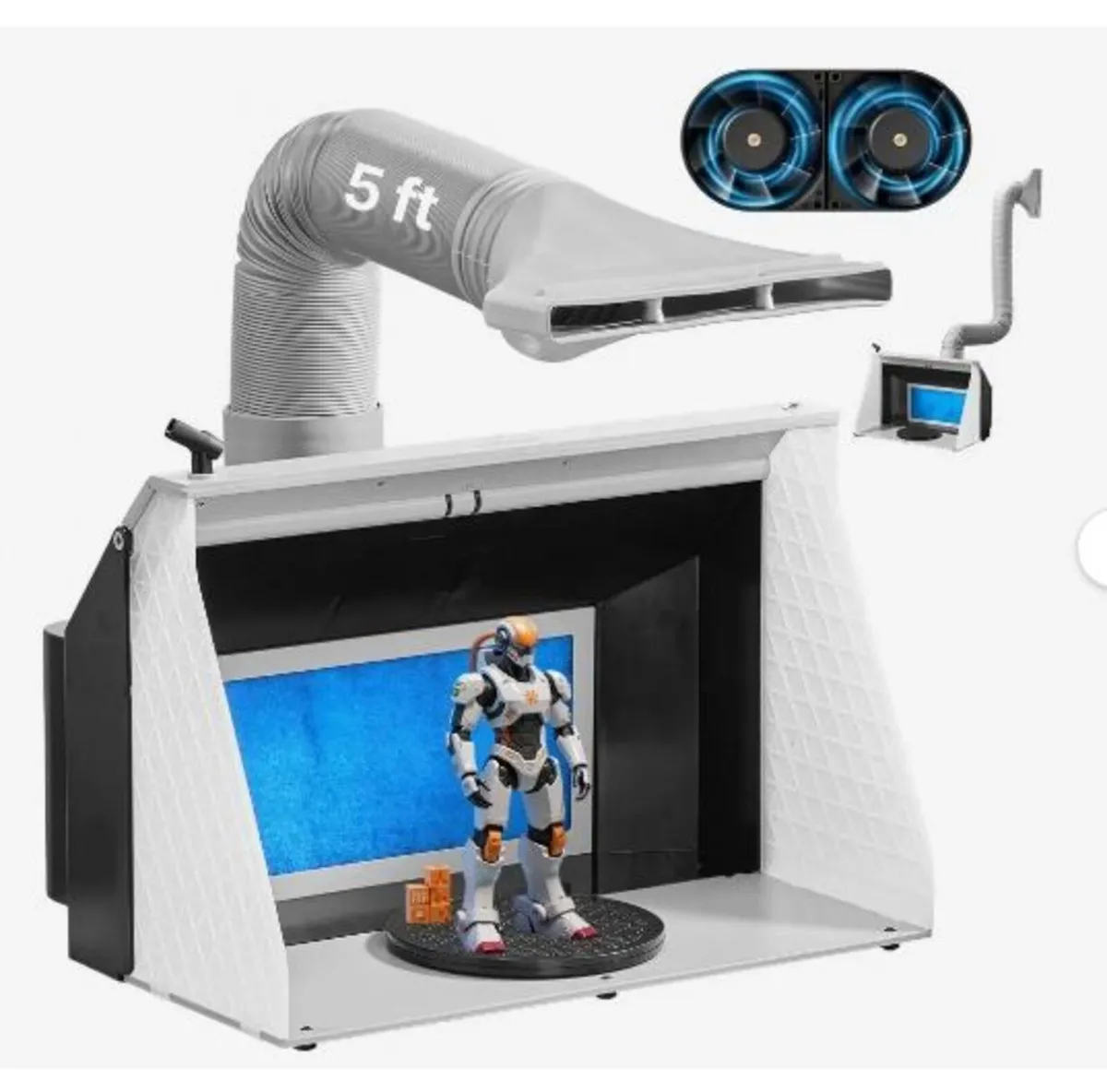 Airbrush Spray Booth, Dual Fans - Image 1