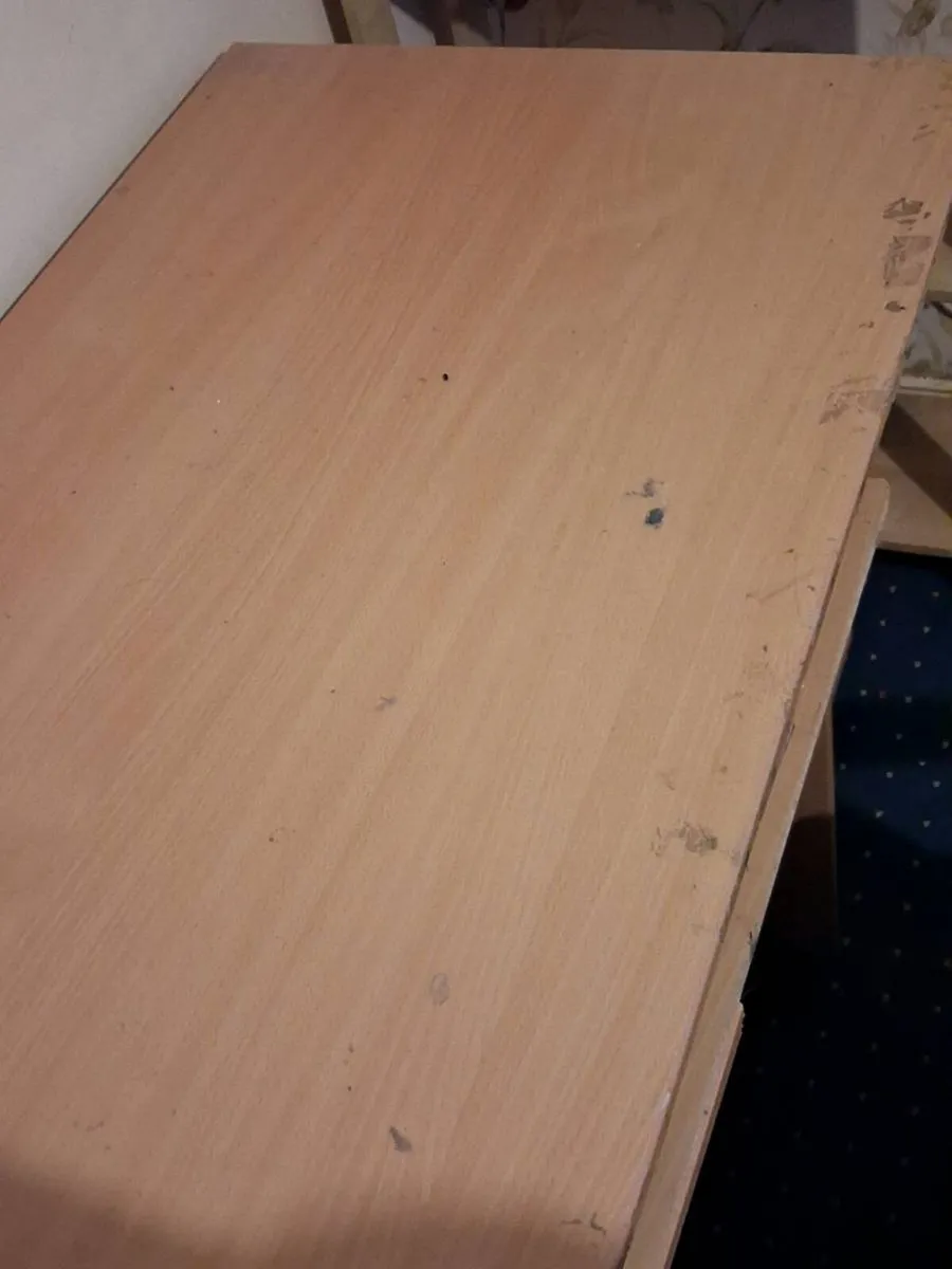 Large Natural Computer Desk with Keyboard Desk - Image 3