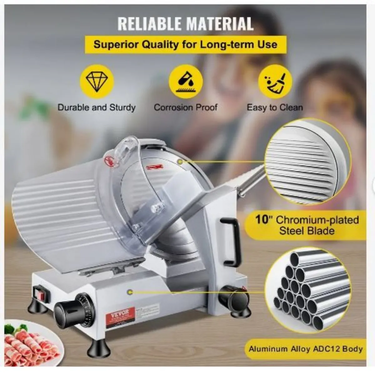 Commercial Meat Slicer, 240W - Image 4