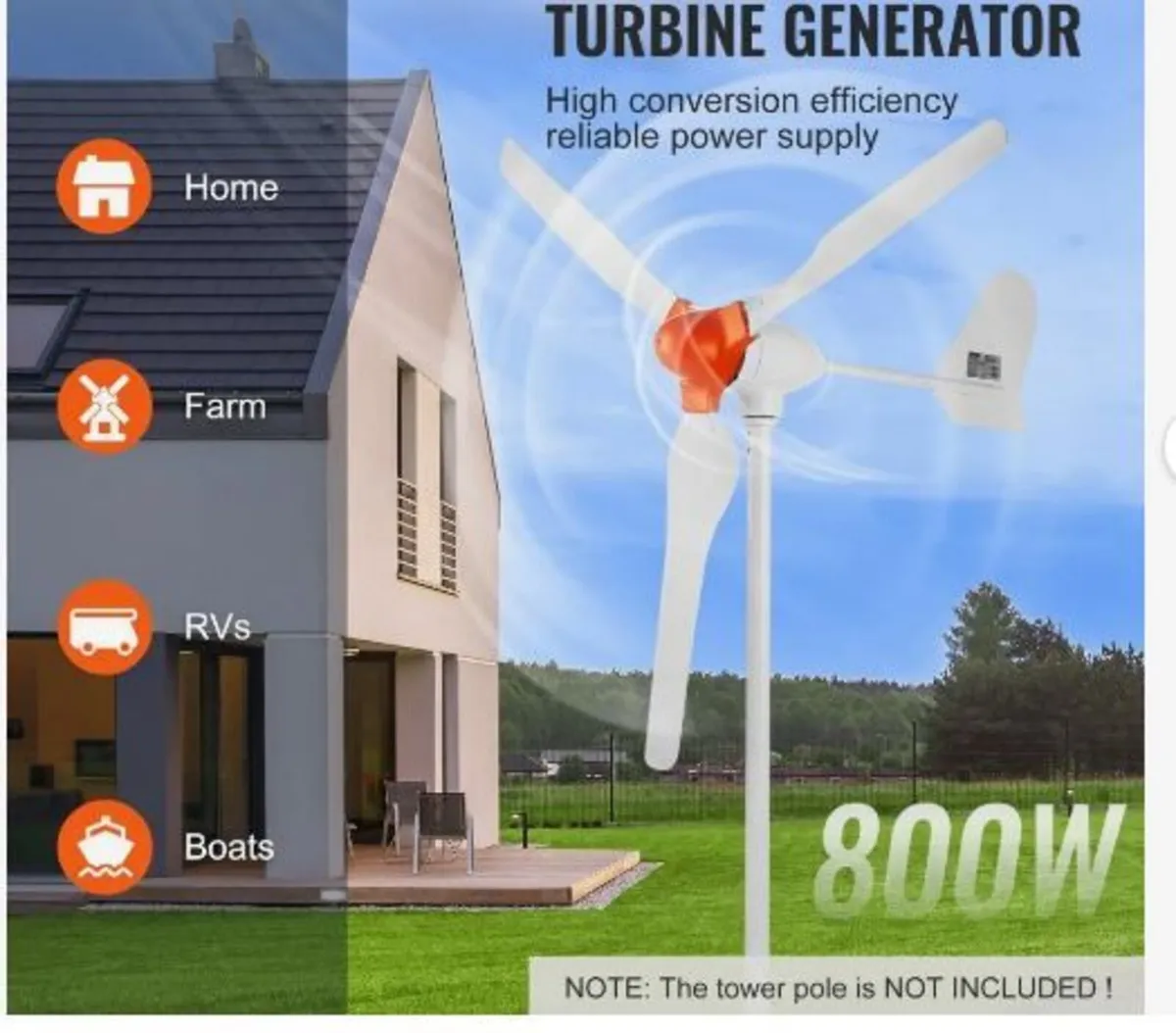 800W Wind Turbine Generator - Image 3