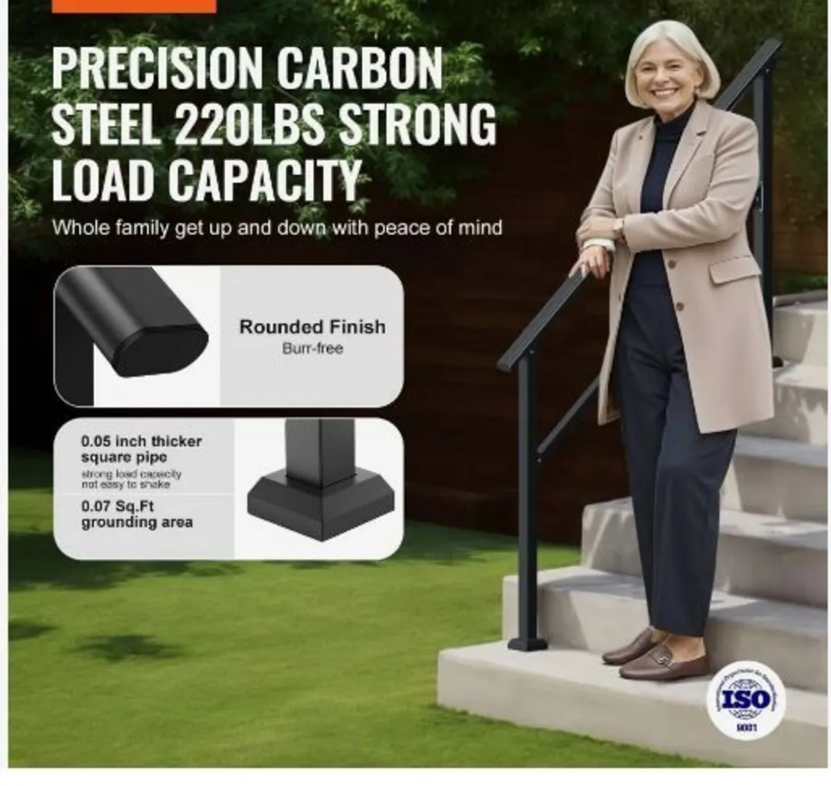 Handrails for Outdoor Steps, 4-5 Step - Image 3