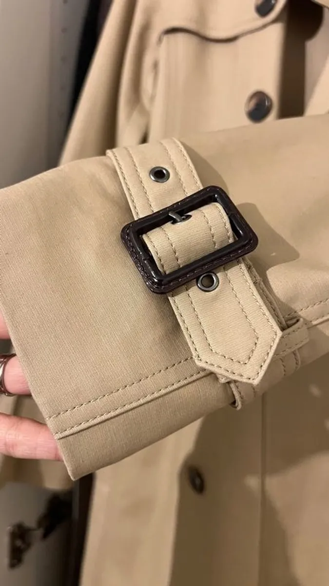 Hugoboss Trench Coat Double-breasted Trench Coat With Buckled Belt - Image 4