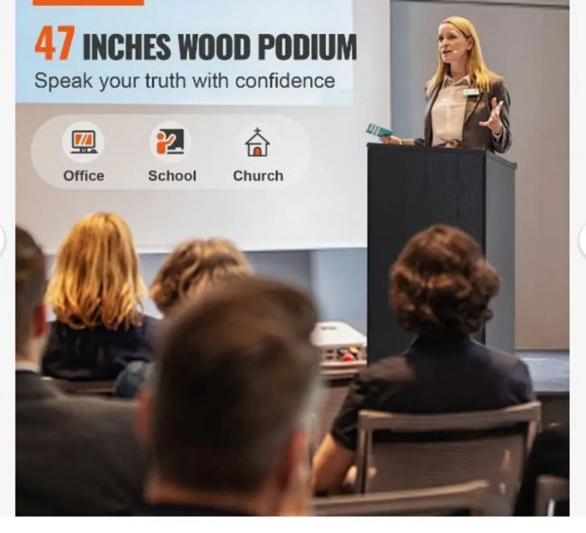 Podium Stand, 119 cm Hostess Stand - Image 4