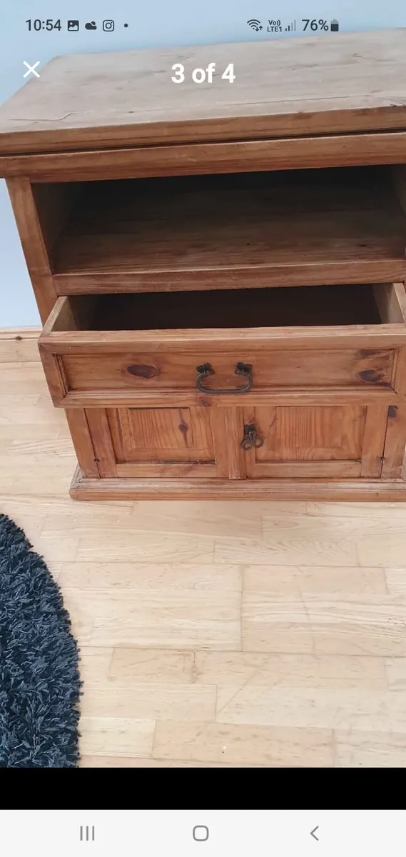 Solid pine TV/Unit - Image 1