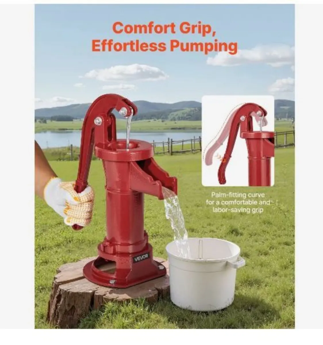 Well Hand Pitcher Pump, 25 ft Maximum Lift - Image 4